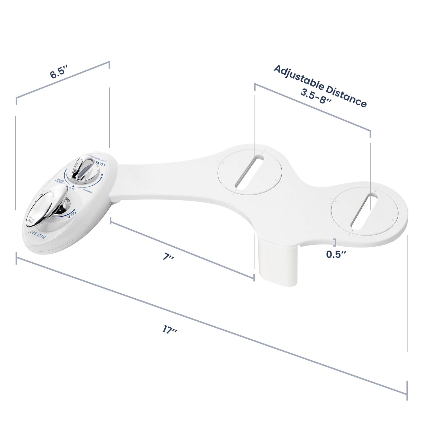 LUXE Bidet NEO 320 - Warm Water Bidet Attachment for Toilet Seat, White 🍁 All In One Marketplace Canada