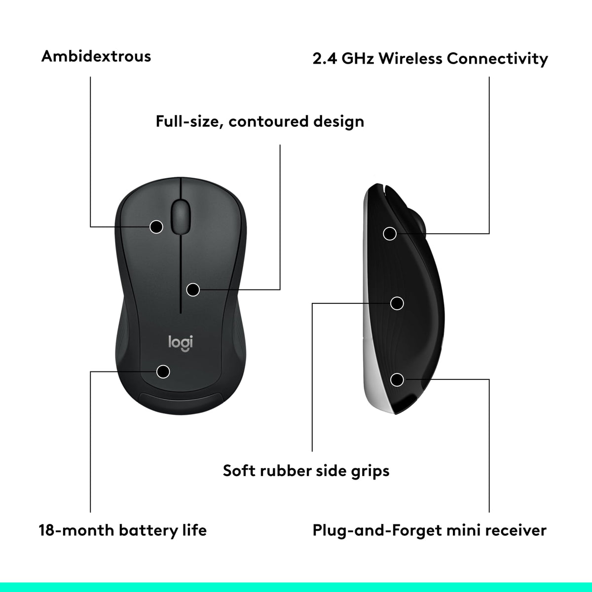 Logitech MK540 Advanced Wireless Keyboard and Mouse Combo for Windows, 2.4 GHz Unifying USB-Receiver, Multimedia Hotkeys, 3-Year Battery Life, for PC, Laptop ๐ All In One Marketplace Canada