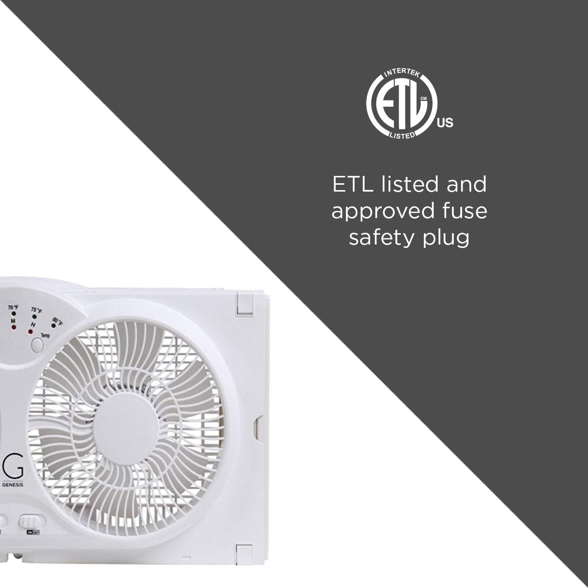 Genesis Twin Fan High Velocity Reversible AirFlow Fan, LED Indicator Lights Adjustable Thermostat & Max Cool Technology, ETL Certified, White (A1WINDOWFAN) ๐ All In One Marketplace Canada