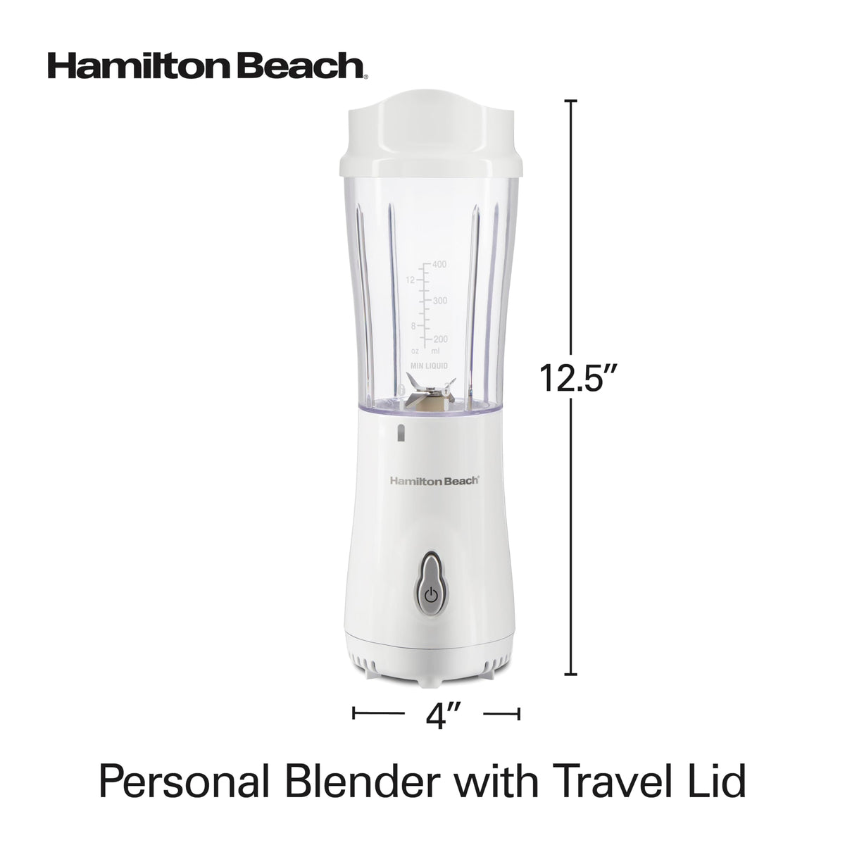 Hamilton Beach 51101V Personal Blender with Travel Lid, White π All In One Marketplace Canada