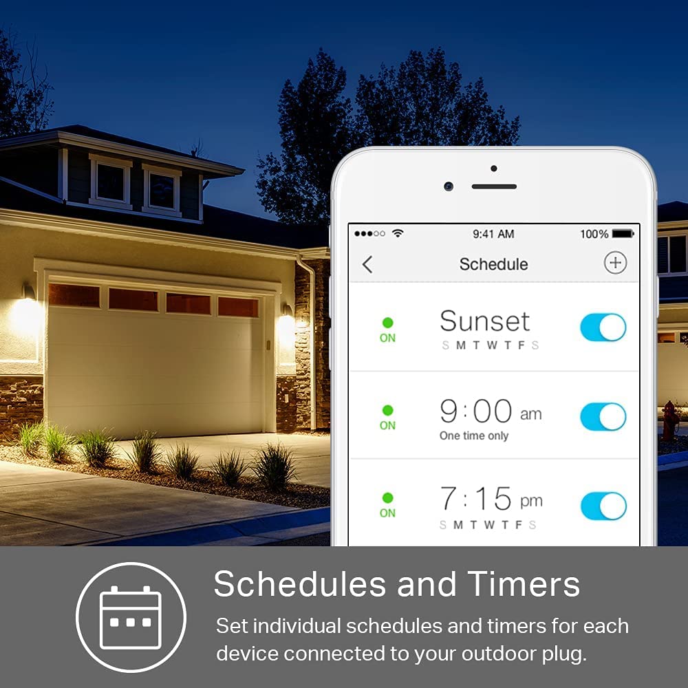 Kasa Smart Outdoor Smart Plug by TP-Link (KP401) - Single Port Smart Home WiFi Outlet, IP64 Weather Resistance, Works with Alexa and Google Home, 2.4GHz WiFi Required, No Hub Required, Black ๐ All In One Marketplace Canada
