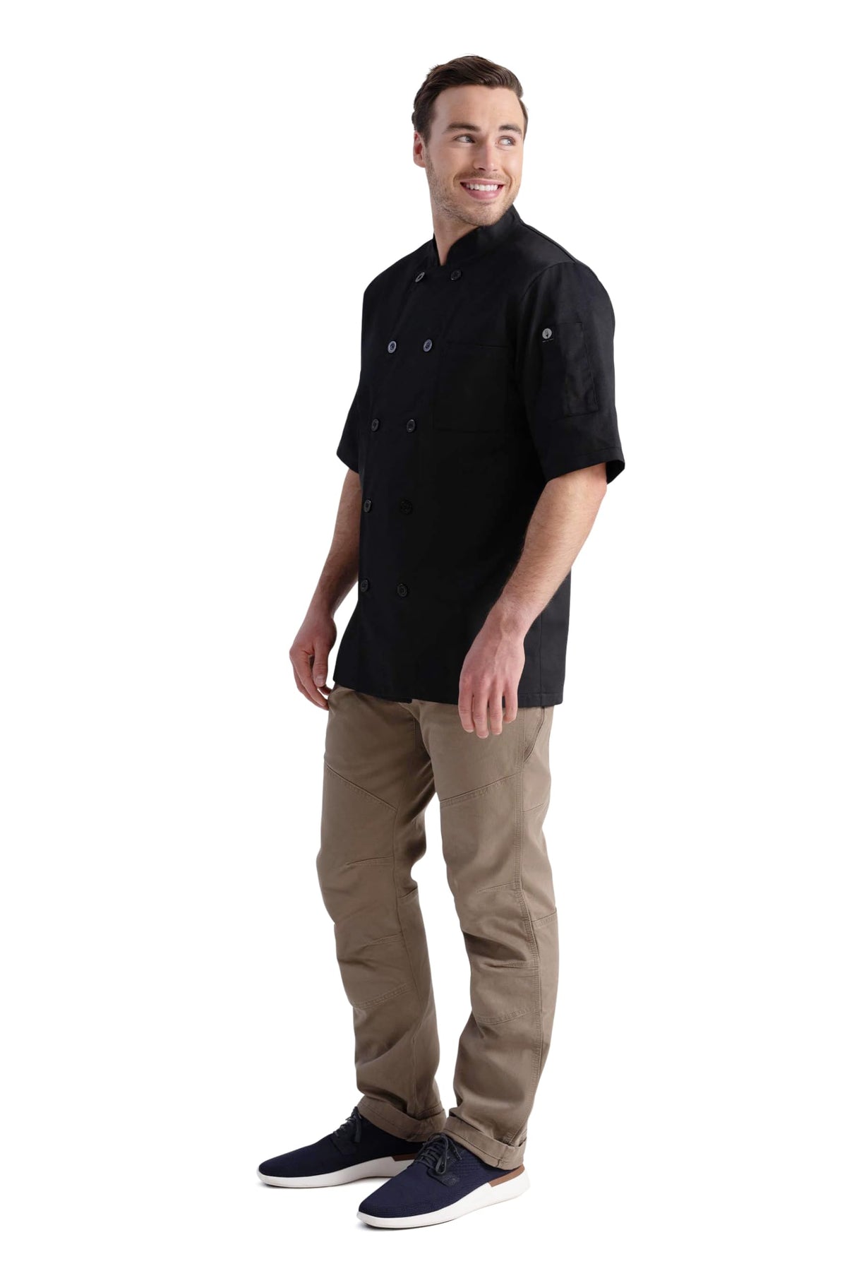 Chef Works Unisex Volnay Chef Coat, Black - New, Medium ๐ All In One Marketplace Canada