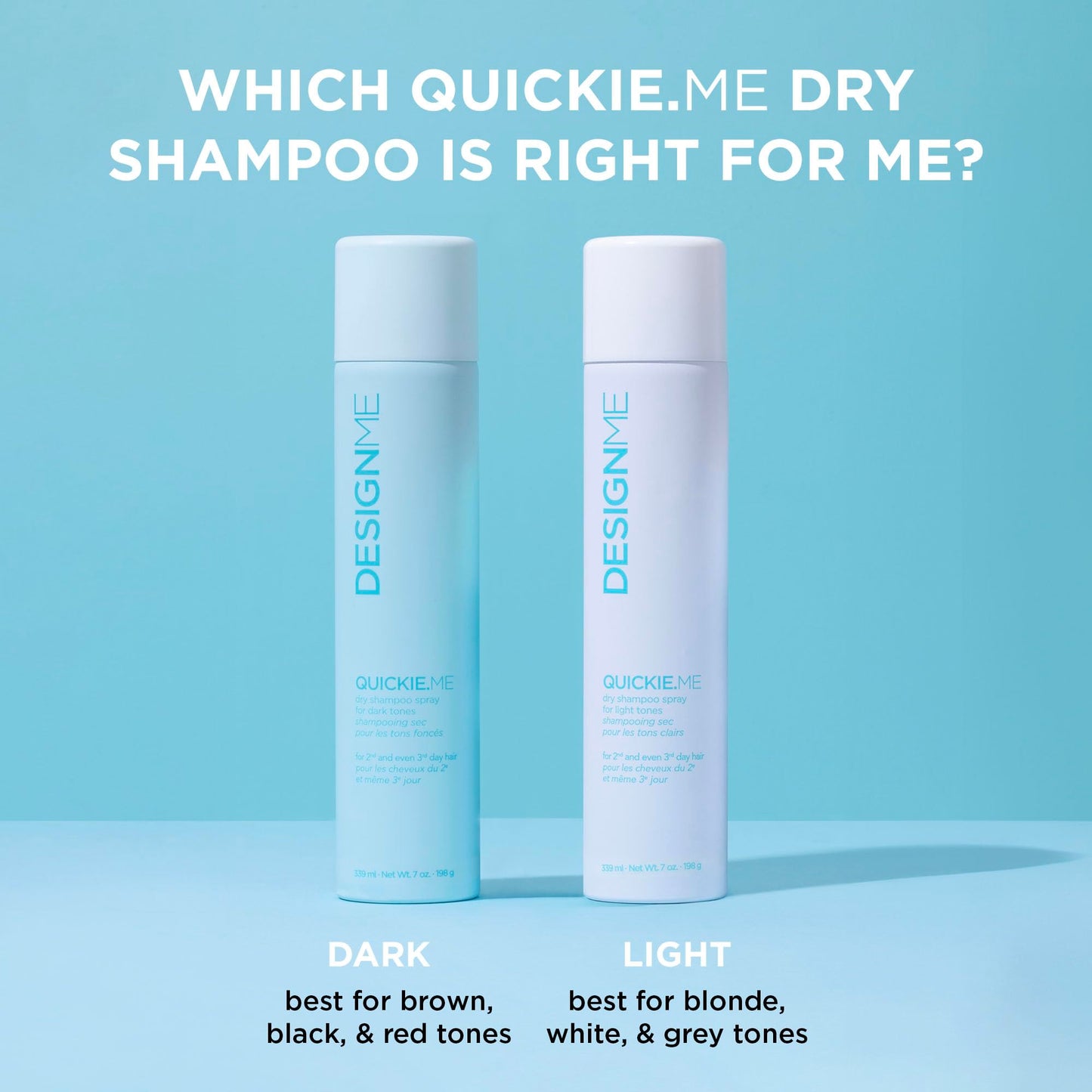 DESIGNME QUICKIE.ME Dry Shampoo Spray | Oil Absorbing | Root Lifting Shampoo for Light Tone, 339mL ๐ All In One Marketplace Canada