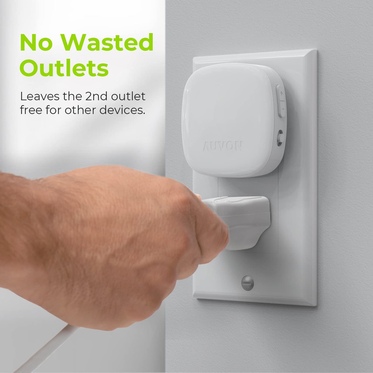 AUVON Plug-in LED Backlit Night Light with Motion Sensor & Dusk to Dawn Sensor, Dimmable Warm White Nightlight with 1-50 lm Adjustable Brightness for Bathroom, Bedroom, Hallway, Stairs (2 Pack) ๐ All In One Marketplace Canada