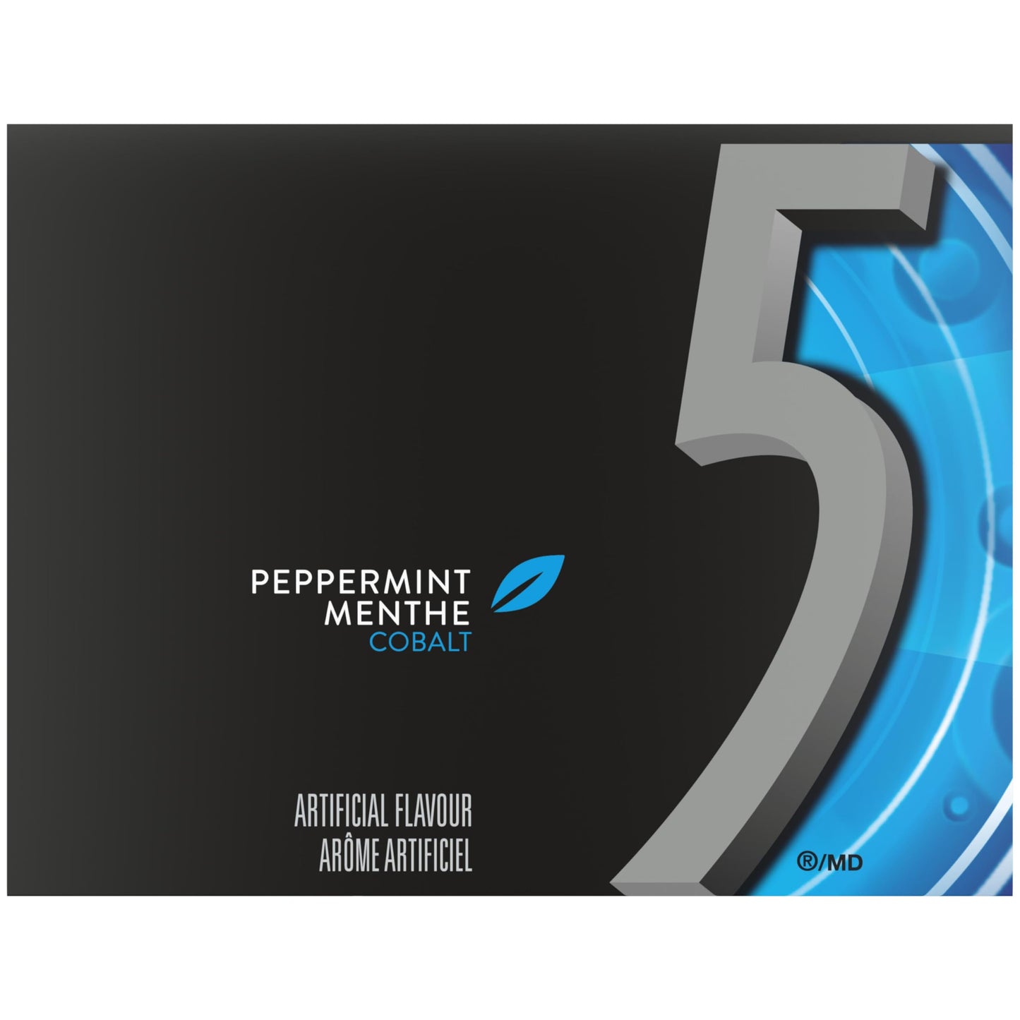 5 GUM, Peppermint-Cobalt Flavoured Sugar Free Chewing Gum, 15 Sticks, 10 Packs ๐ All In One Marketplace Canada