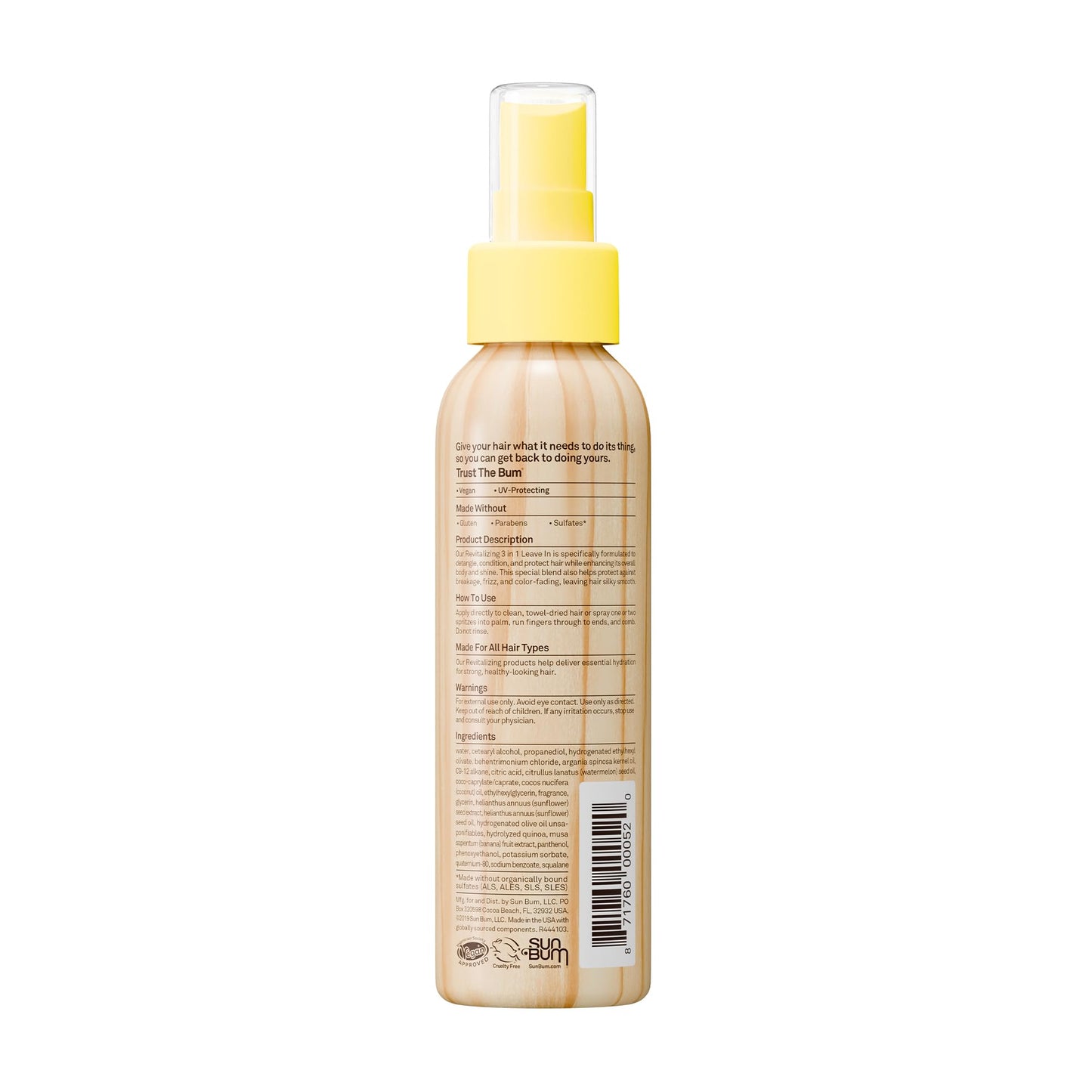 Sun Bum Beach Formula 3 in 1 Leave-In Hair Conditioner Spray, 118 mL Spray Bottle ๐ All In One Marketplace Canada