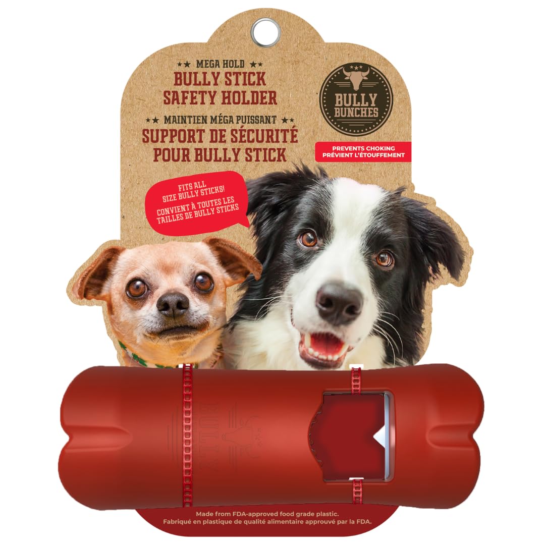 Bully Bunches Mega Hold Anti-Choking Bully Stick Safety Holder for Small, Medium and Large Dogs - Fits All Sized Bully Sticks & Works with Other Chews ๐ All In One Marketplace Canada