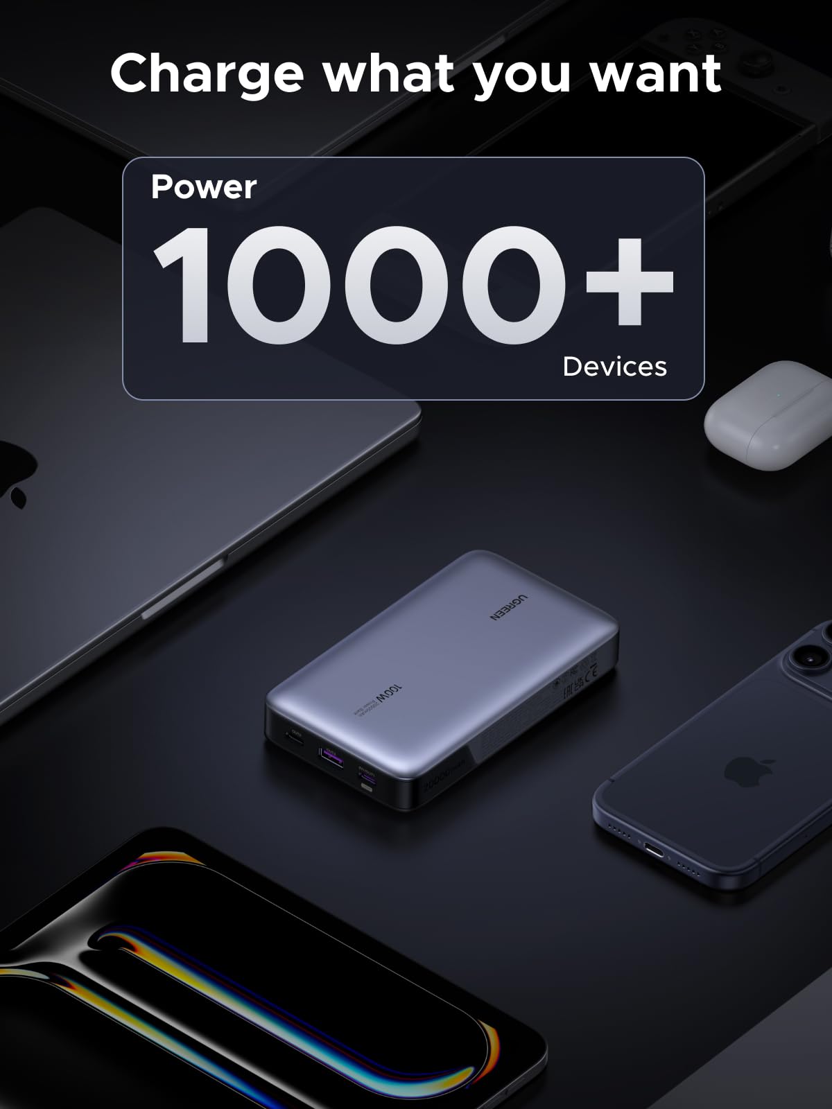 UGREEN 100W Power Bank Fast Charge, 3Ports USB C 20000mAh Portable Charger Fast Charging, 65W Fast Recharge Laptop Battery Bank, Compatible for MacBook Pro Air, Dell, iPad Pro, iPhone 17 Pro Max ๐ All In One Marketplace Canada
