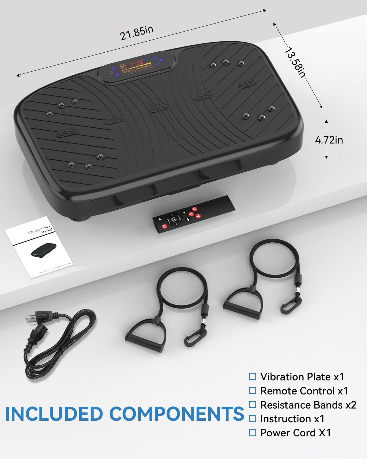 GDCOO Vibration Plate Exercise Machine, Vibrating Plate for Lymphatic Drainage, Vibrating Platform with 200 Adjustable Speeds, Fitness & Weight Loss Vibration Plate, 450 Lbs Max Capacity (Matte Black) ๐ All In One Marketplace Canada