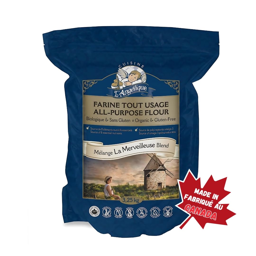 Cuisine L' Angelique La Merveilleuse Gluten-Free & Organic All-Purpose Flour, 3.25kg ๐ All In One Marketplace Canada