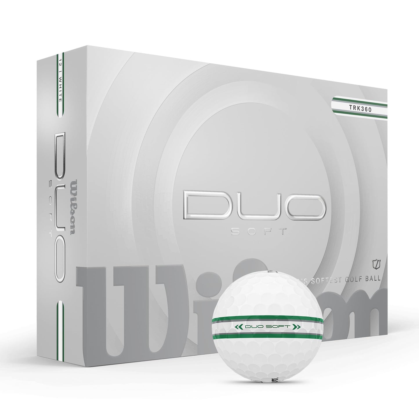 Wilson 2025 Duo Soft TRK360 Golf Balls - Green/Silver Stripe, 12 Balls ๐ All In One Marketplace Canada