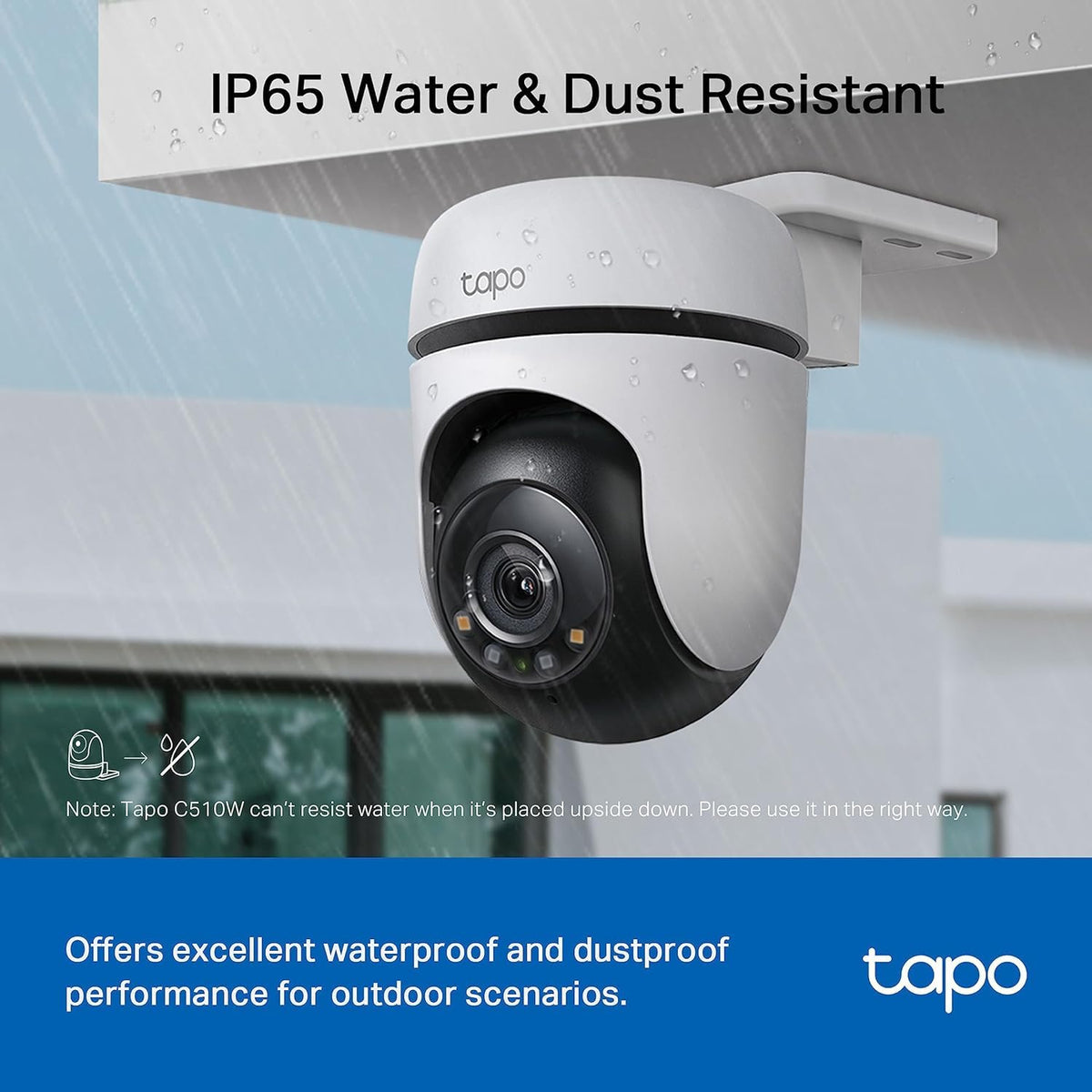 Tapo 2K 3MP QHD Pan/Tilt Outdoor Wired Security Wi-Fi Camera, 360ยฐ Visual Coverage, Full-Color Night Vision Up to 98ft, Smart Motion Tracking, Person Detection,Physical Privacy Mode(Tapo C510W) ๐ All In One Marketplace Canada