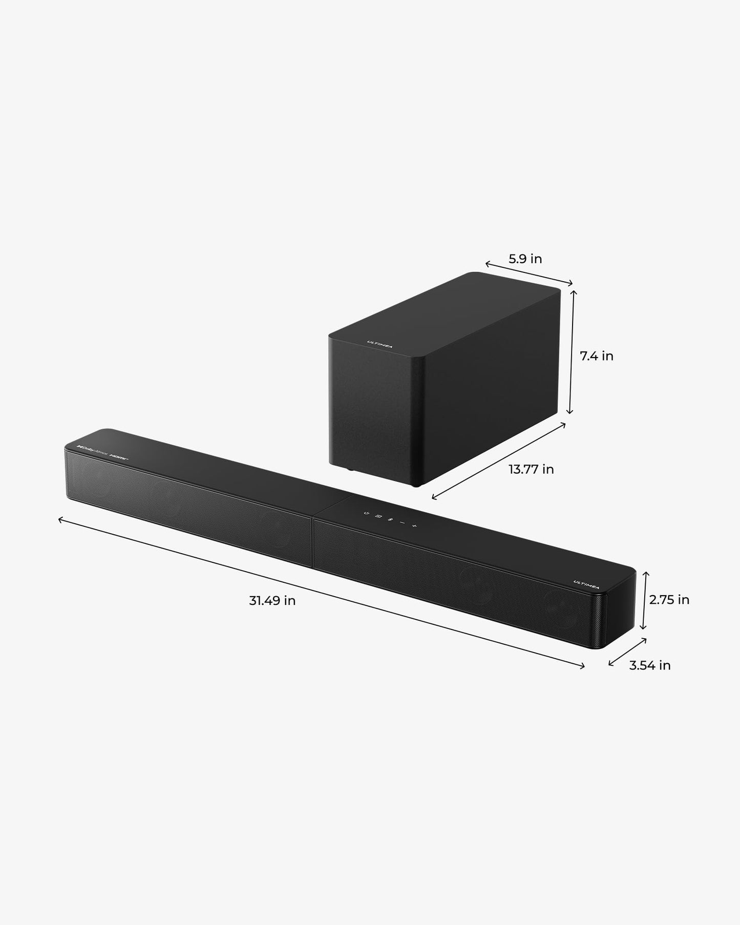 ULTIMEA 5.1ch Soundbar with Dolby Atmos, Sound Bar with Subwoofer for Smart TV, Home Theater Surround Sound System for TV, 300W, Adjustable Bass Boost, App, Bluetooth 5.4, Poseidon M60 (2025 Model) š All In One Marketplace Canada