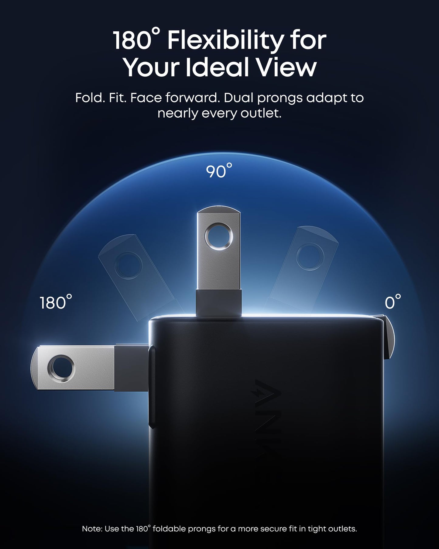 Anker Smart Display Charger,Anker Nano 45W Fast Charging USB C Charger with Smart Recognition,Built-in Care Mode,Compact with 180° Foldable Plug,for iPhone 17/16/15 Series,MacBook,Apple Watch (Blue) đ All In One Marketplace Canada
