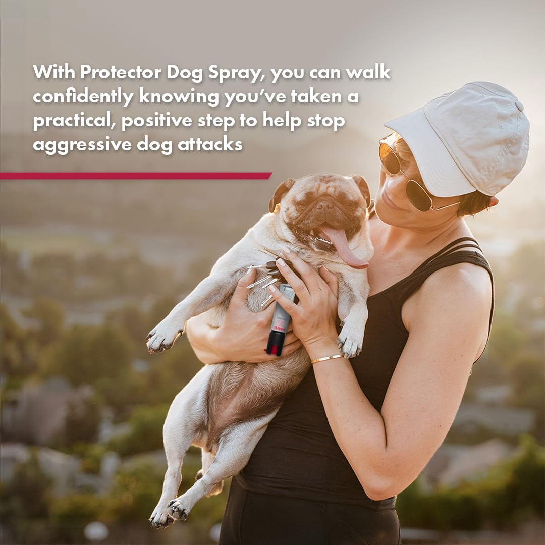 Sabre Protector 22-Gram Dog Spray with Key Ring, 14 Second Total Spray Time, 3.5-Meter Range, Humane Dog Attack Deterrent, Maximum Strength Allowed by Health Canada 🍁 All In One Marketplace Canada