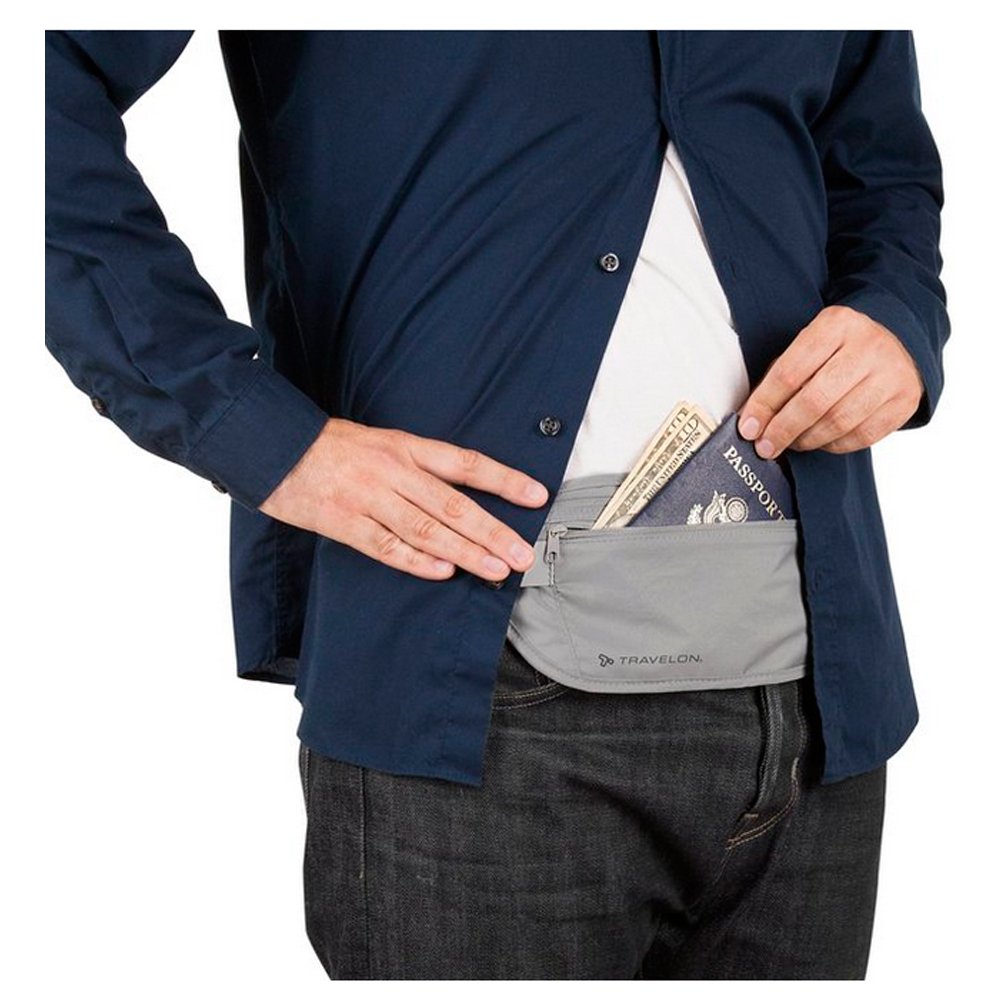 Travelon Undergarment Waist Pouch Travel Wallet, Gray ๐ All In One Marketplace Canada