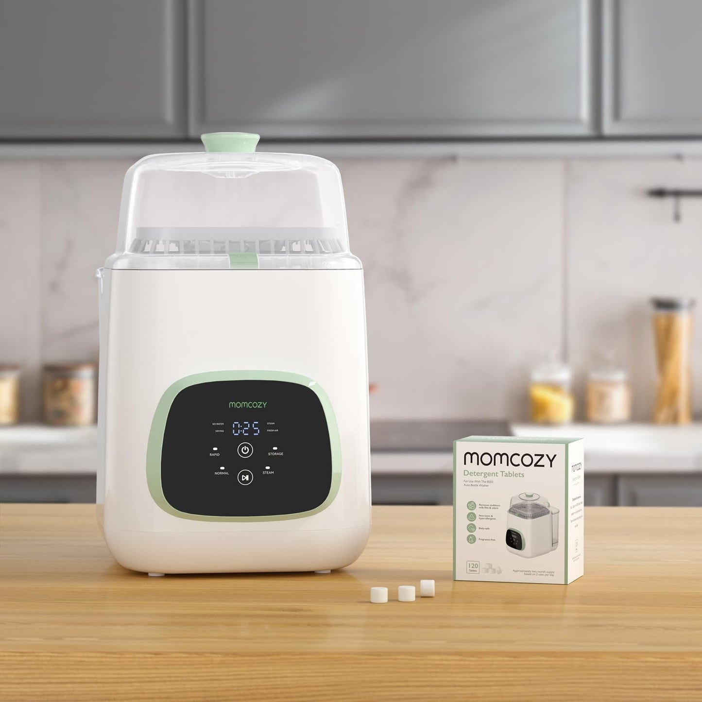 Momcozy Official Washing Block, 120 Tablets for KleanPal Pro Baby Bottle Washer โ Effective Cleaning & Odor Removal ๐ All In One Marketplace Canada