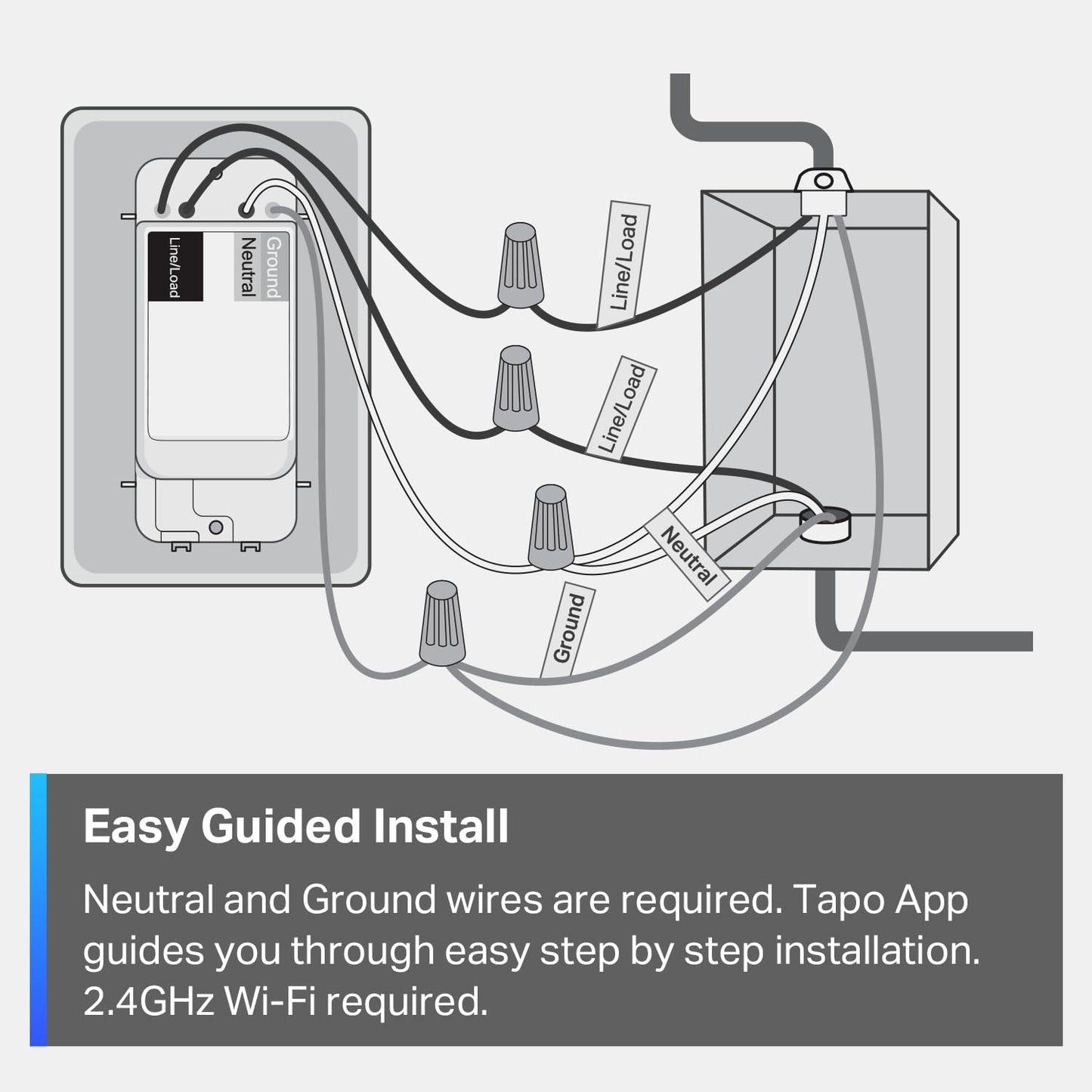 TP-Link Tapo Smart Light Switch, Matter Compatible, Single Pole, Neutral Wire Required, Voice Control w/Siri, Alexa & Google Home, UL Certified, Timer & Schedule, Guided Install, Tapo S505(2-Pack) ๐ All In One Marketplace Canada