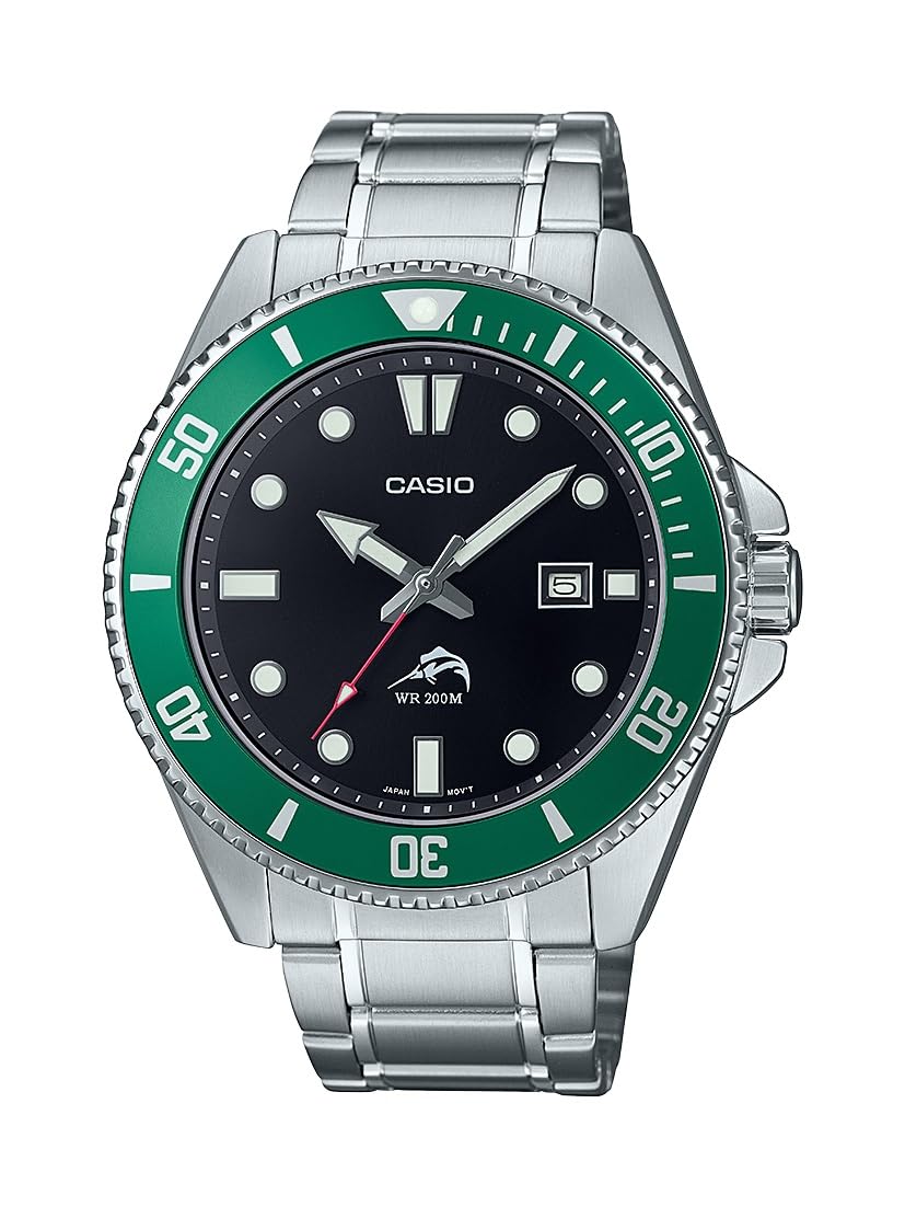 Casio MDV106 Series | Unisex Analog Watch | 200M WR | Stainless Steel Case | Resin Band | 2 Hand Analog (HR, Min, SEC) | Date Display | Screw Down Crown/Screw Down Caseback | 3 Year Battery, ๐ All In One Marketplace Canada