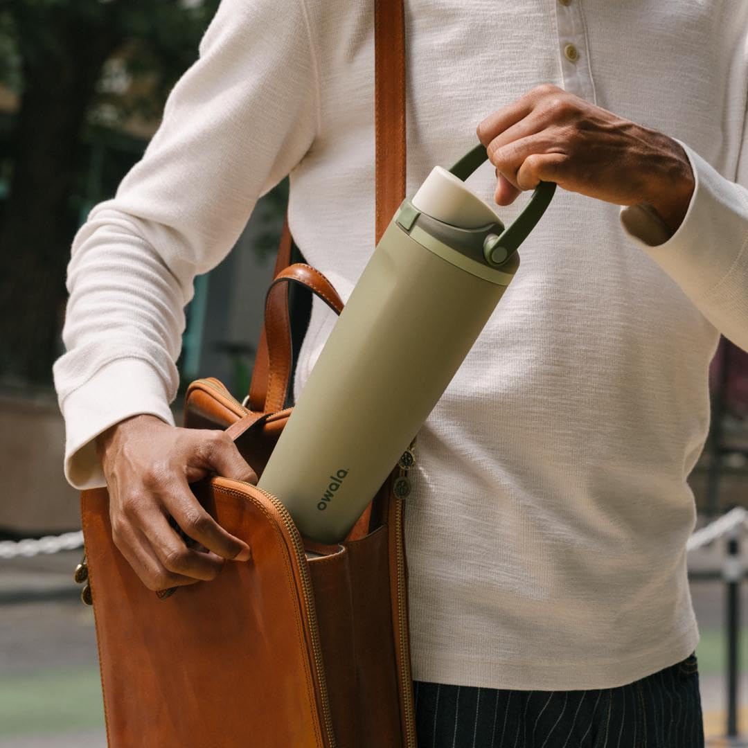 Owala FreeSip Sway Insulated Stainless Steel Water Bottle with Two-Way Spout, Built-In Straw and Bucket Handle, Made for Travel, School, and Sports, 30oz, BPA Free, Leak Proof, Off Road 🍁 All In One Marketplace Canada