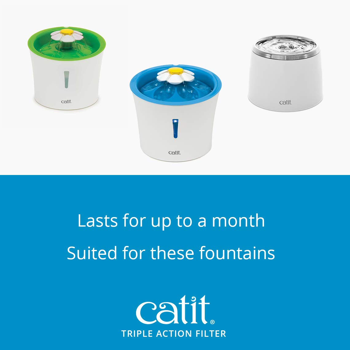 Catit Triple Action Fountain Filter - 12 Pack ๐ All In One Marketplace Canada