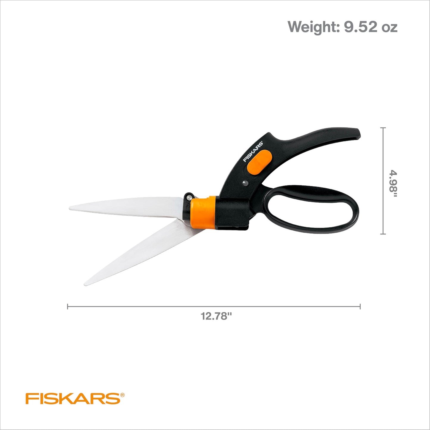 Fiskars Shear Ease Grass Shears - 5" Stainless Steel Blades - 360-Degree Swivel Blade Plant Cutting Scissors - Garden Shears and Grass Cutter ๐ All In One Marketplace Canada