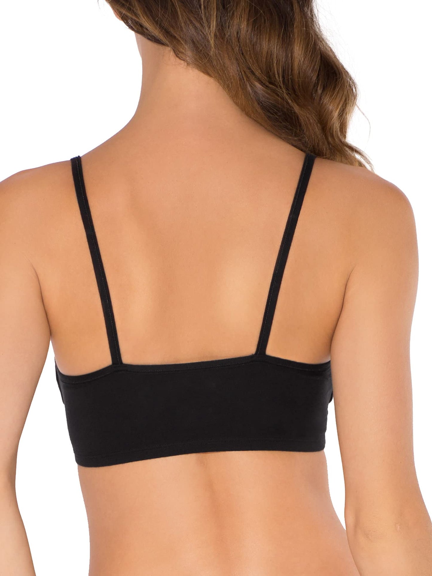 Fruit of the Loom Women's Spaghetti Strap Cotton Pullover Sports Bra Value Pack, Blushing Rose/White/White/Black 4-Pack, 34 ๐ All In One Marketplace Canada