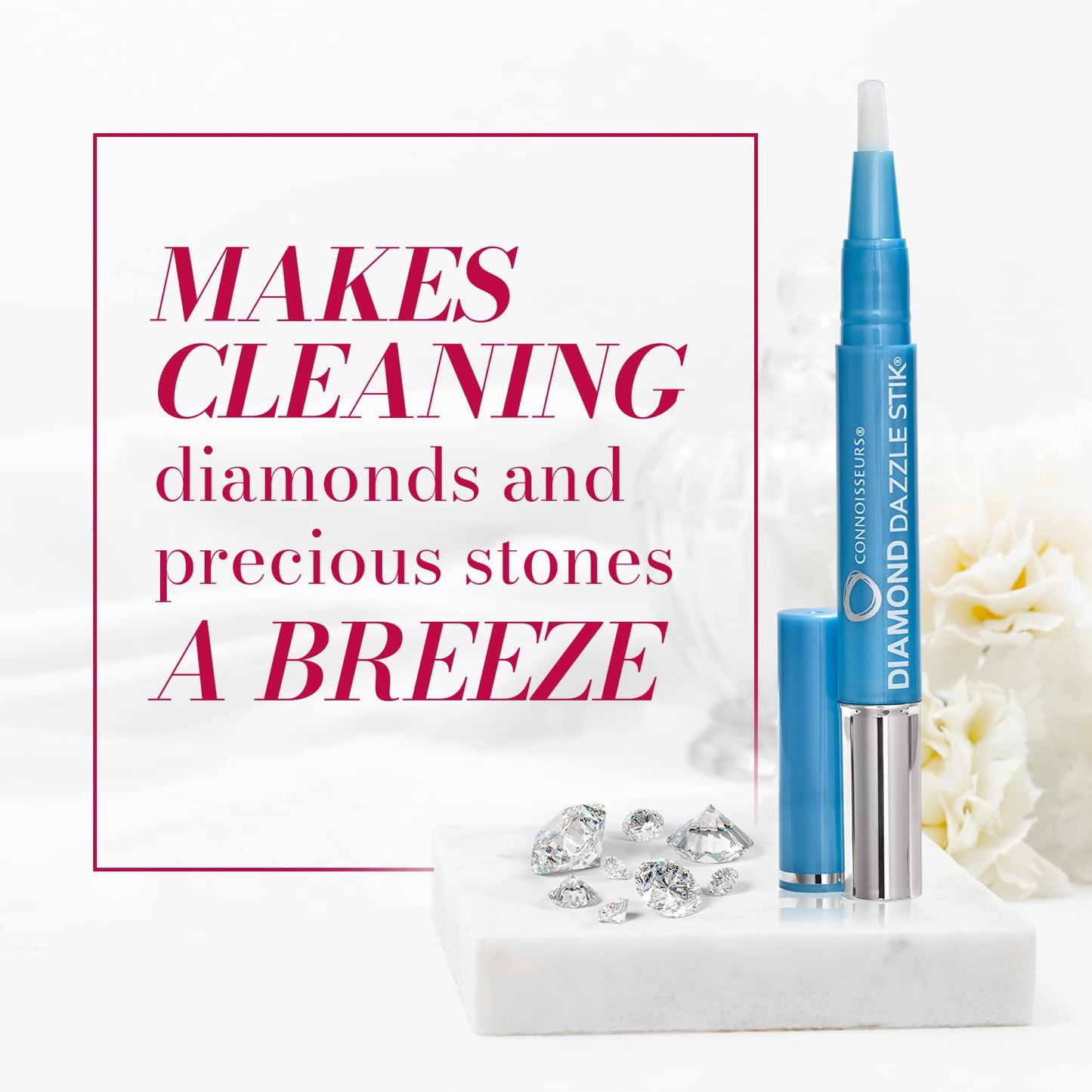 Connoisseurs 1050 Diamond Dazzle Stik โ Portable Ring Cleaner Pen for Wedding Bands, Engagement Rings, Gemstones & Fine Jewelry โ Safe & Easy At-Home Jewelry Cleaner (Single Pen) ๐ All In One Marketplace Canada