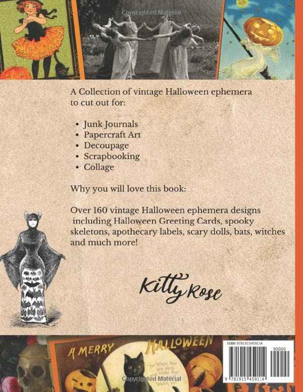 Vintage Halloween Ephemera: Spooky Image Collection To Cut Out For Junk Journals, Collages, Decoupage, Scrapbooking And Paper Craft
