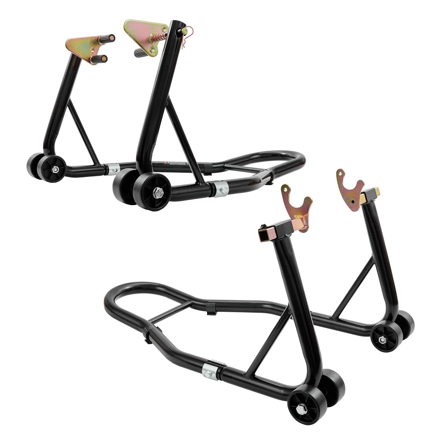 VEVOR Motorcycle Stand Lift, 850lbs Front Rear Combo Stand Lift Stand, Front and Rear Wheel Fork Stand, U+L Fork Swingarm Spool, Compatible with Most Yamaha Honda Kawasaki Suzuki Motorcycles, Black ๐ All In One Marketplace Canada