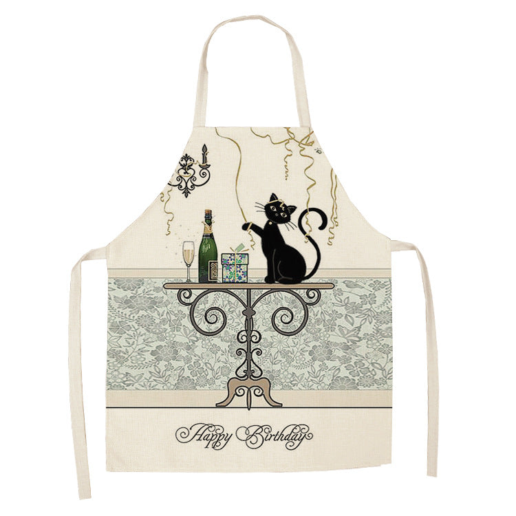 European and American cartoon cute cat apron