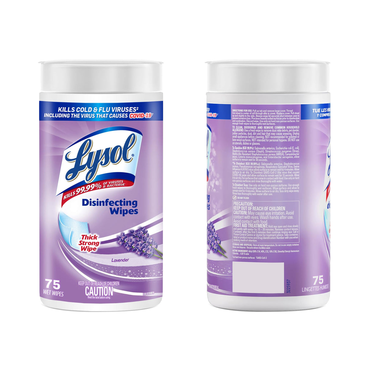 Lysol Disinfecting Wipes, Thick Cleaning Wipes with Micro Pocket Pattern for Home & Electronics, Eliminates Germs on 100+ Surfaces, Removes Allergens, Lavender Scent, 6 x 75 Count (450 Total Wipes) ๐ All In One Marketplace Canada