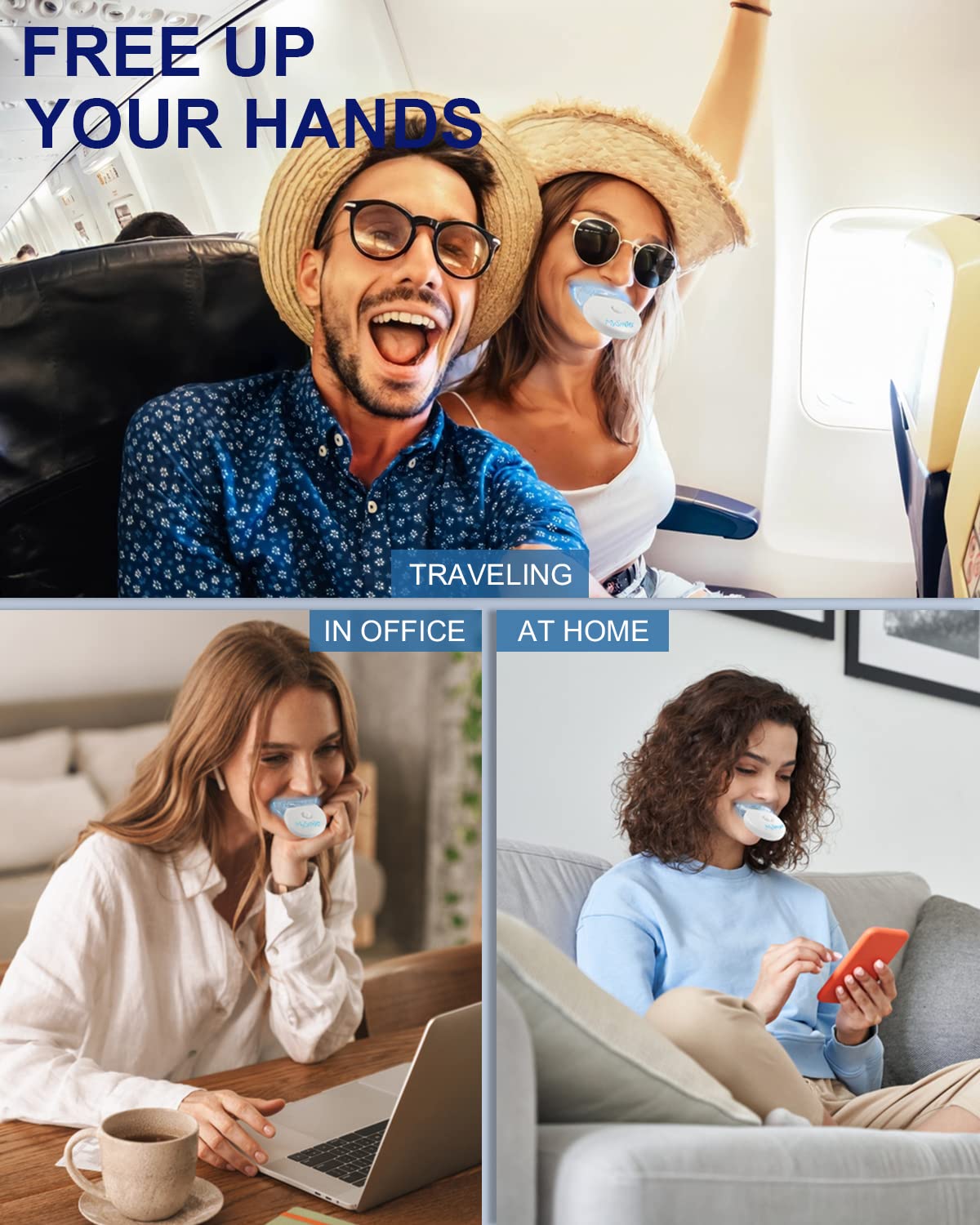 MySmile Teeth Whitening Kit with Whitening Light - 4Pcs Non-Sensitive Enamel Safe Teeth Whitening Gel,10 Min Fast-Result Home Tooth Whitening Dental Care Help Remove Teeth Stain ๐ All In One Marketplace Canada