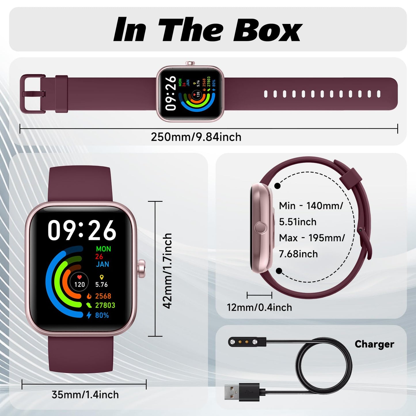 Smart Watch for Men Women with Bluetooth Call, Alexa Built-in, Heart Rate & Sleep Monitor, 1.83" DIY Dial Fitness Watch with 100+ Sport Modes, IP68 Waterproof, Compatible with Android iOS đ All In One Marketplace Canada