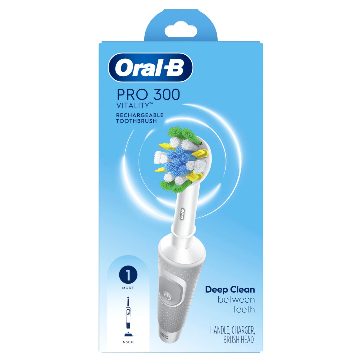 Oral-B Pro 300 Floss Action Vitality Electric Toothbrush with (1) Brush Head, Rechargeable, White π All In One Marketplace Canada