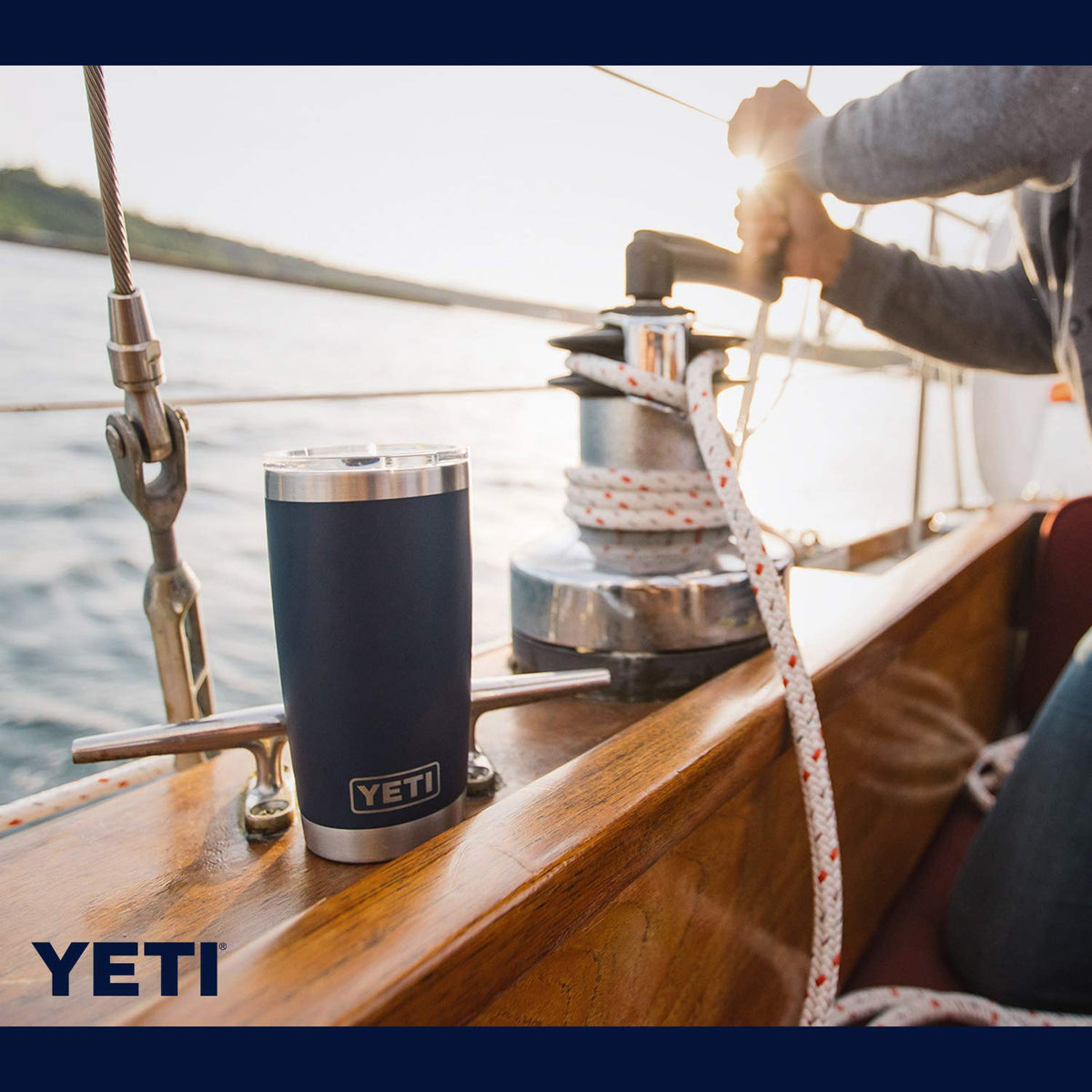 YETI Rambler 20 oz Tumbler, Stainless Steel, Vacuum Insulated with MagSlider Lid, Navy ๐ All In One Marketplace Canada