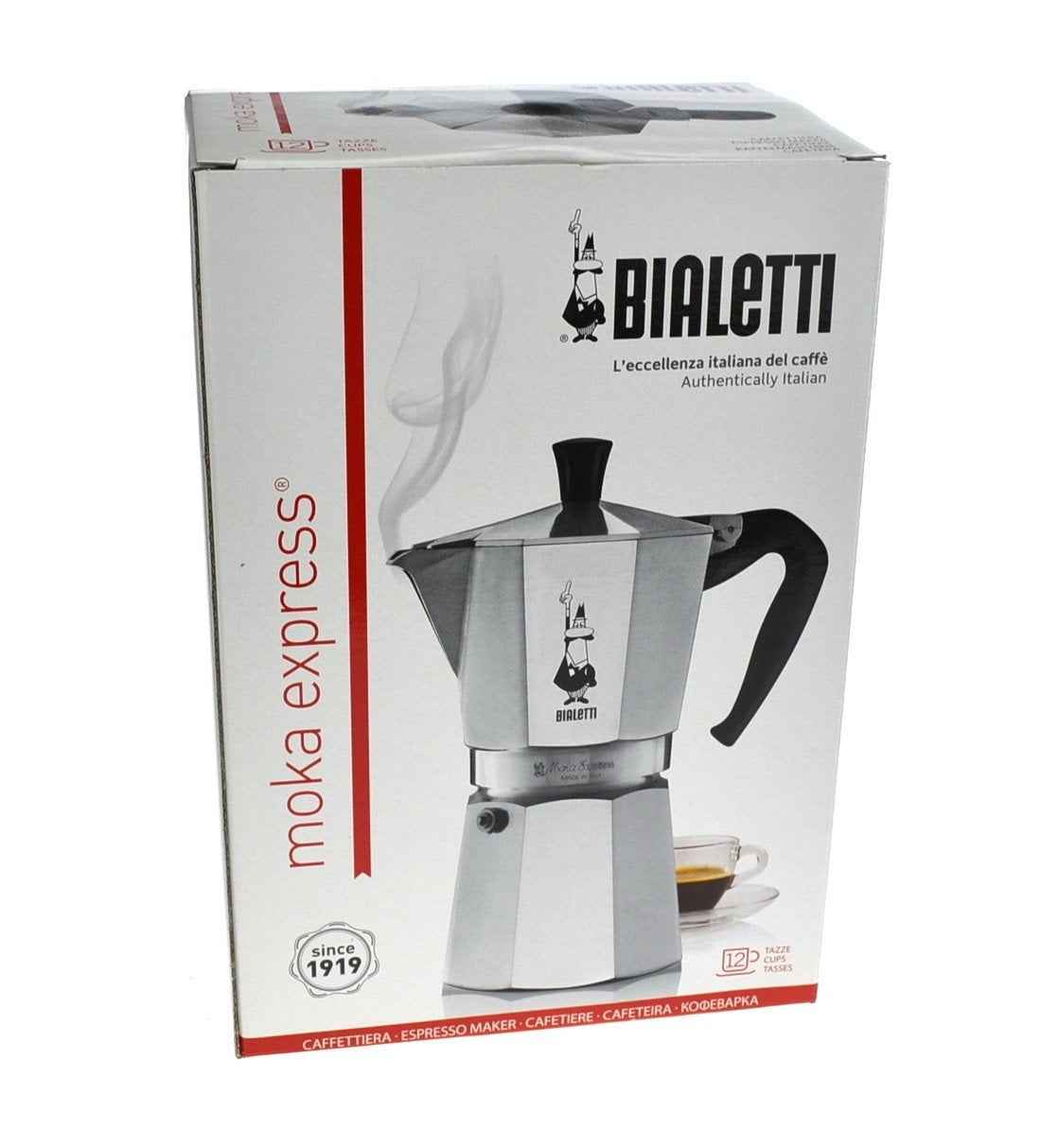 BIALETTI - Moka Express: Iconic Stovetop Espresso Maker, Makes Real Italian Coffee, Moka Pot 12 Cups (22 Oz - 670 Ml), Aluminium, Silver ๐ All In One Marketplace Canada