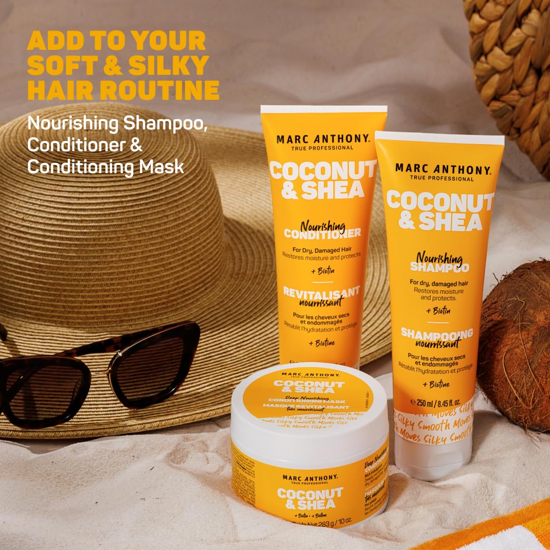 Marc Anthony Coconut Oil & Shea Butter Shampoo & Conditioner โ Biotin & Keratin - Sulfate Free, Color Safe, Anti Frizz Hair Shampoo & Conditioner Gift Set for Dry Damaged Hair ๐ All In One Marketplace Canada