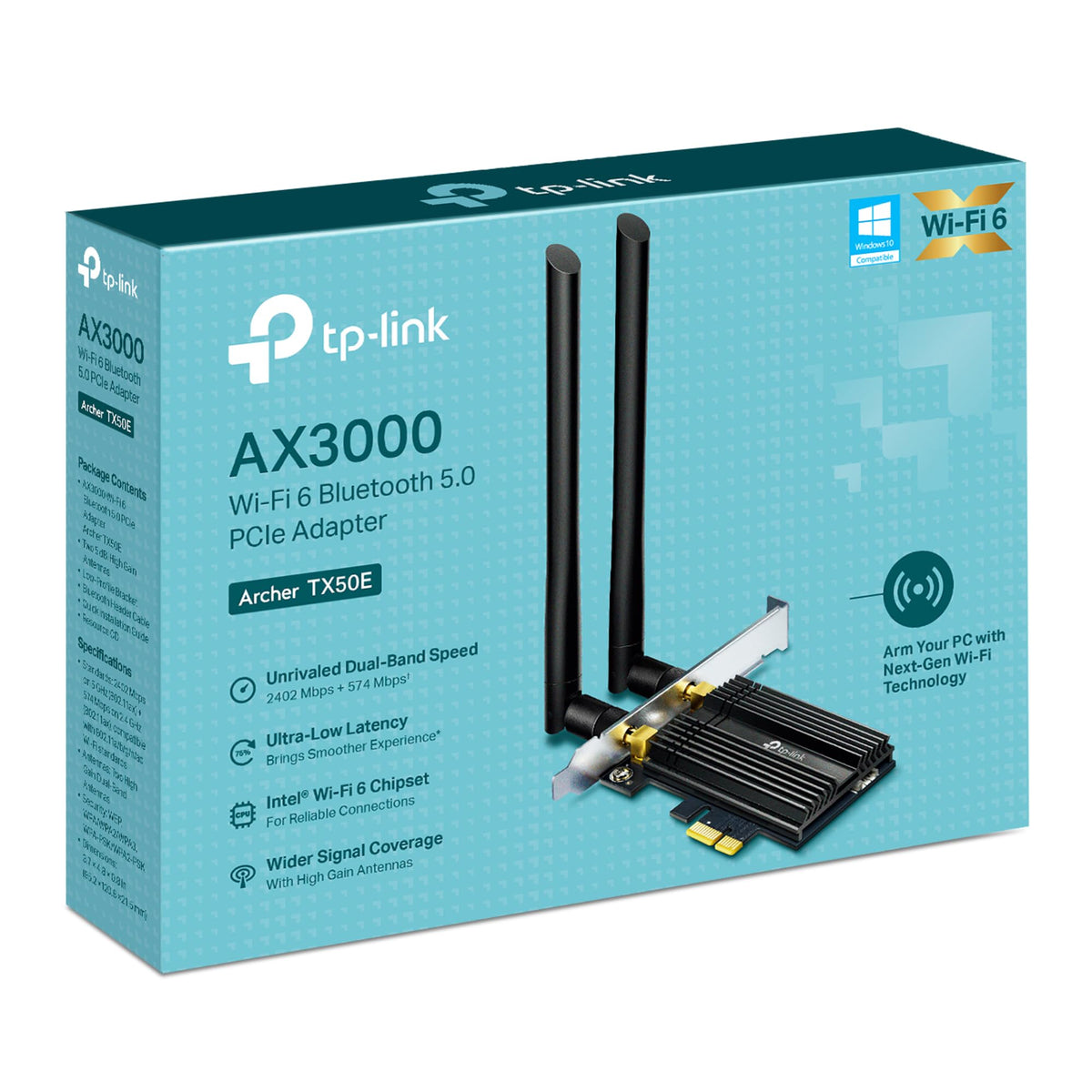 TP-Link WiFi 6 AX3000 PCIe WiFi Card for PC with Heat Sink (Archer TX50E) - Bluetooth 5.3, 802.11AX Dual Band Wireless Adapter with MU-MIMO, Ultra-Low Latency, Supports Windows 11, 10 (64bit) Only ๐ All In One Marketplace Canada