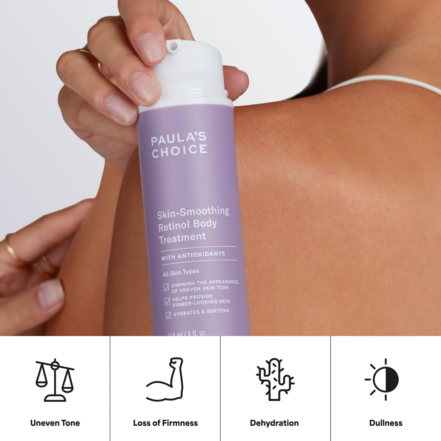 Paula's Choice Retinol Skin-Smoothing Body Treatment, Shea Butter, Vitamin C & E Lotion, Moisturizer for Discolouration, Loss of Firmness, Uneven Tone & Texture, Fragrance-Free, 118 ml ๐ All In One Marketplace Canada