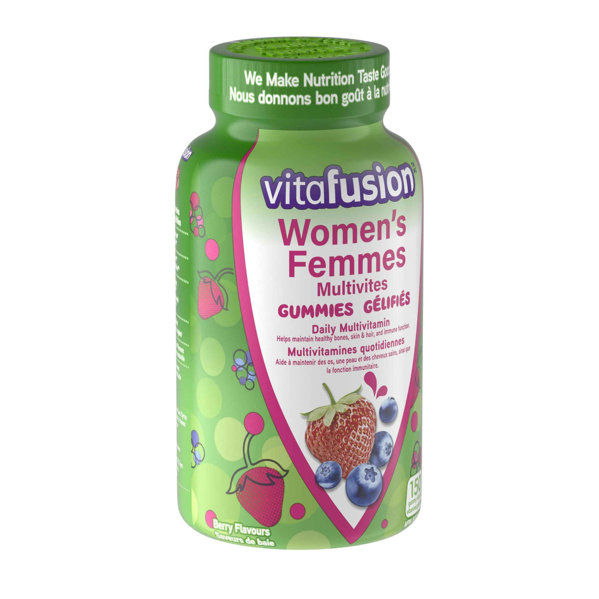 Vitafusion Women's Multivitamin Gummies, Daily Multivitamin, Healthy Metabolism, Immune Support, Hair, Skin & Nails, Osteoporosis, 150 Count, 2.5 Month Supply, Packaging May Vary ๐ All In One Marketplace Canada