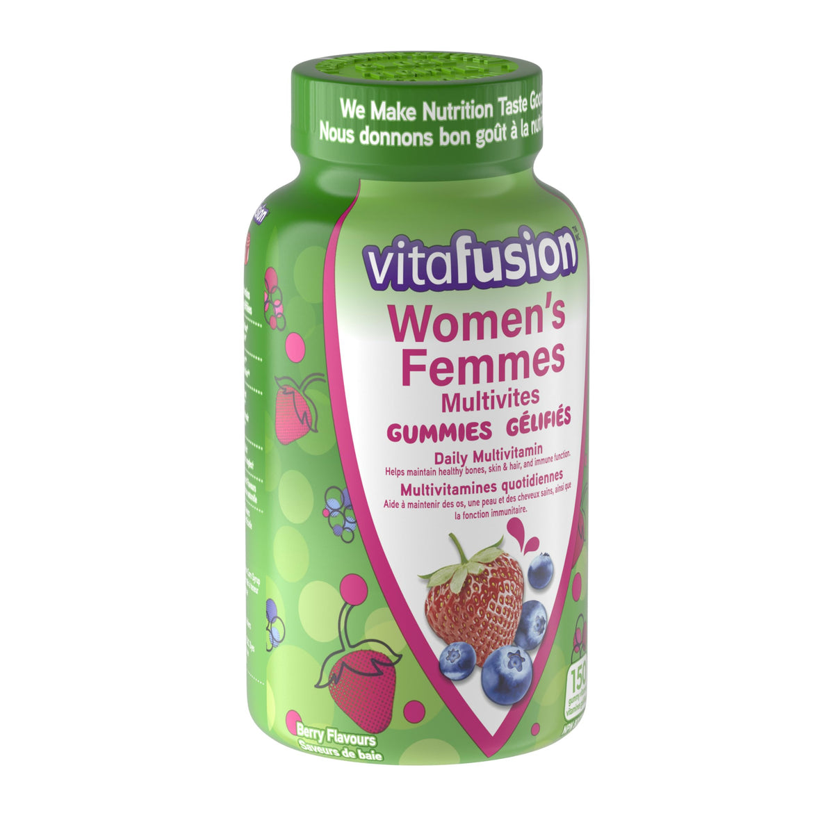Vitafusion Women's Multivitamin Gummies, Daily Multivitamin, Healthy Metabolism, Immune Support, Hair, Skin & Nails, Osteoporosis, 150 Count, 2.5 Month Supply, Packaging May Vary ๐ All In One Marketplace Canada