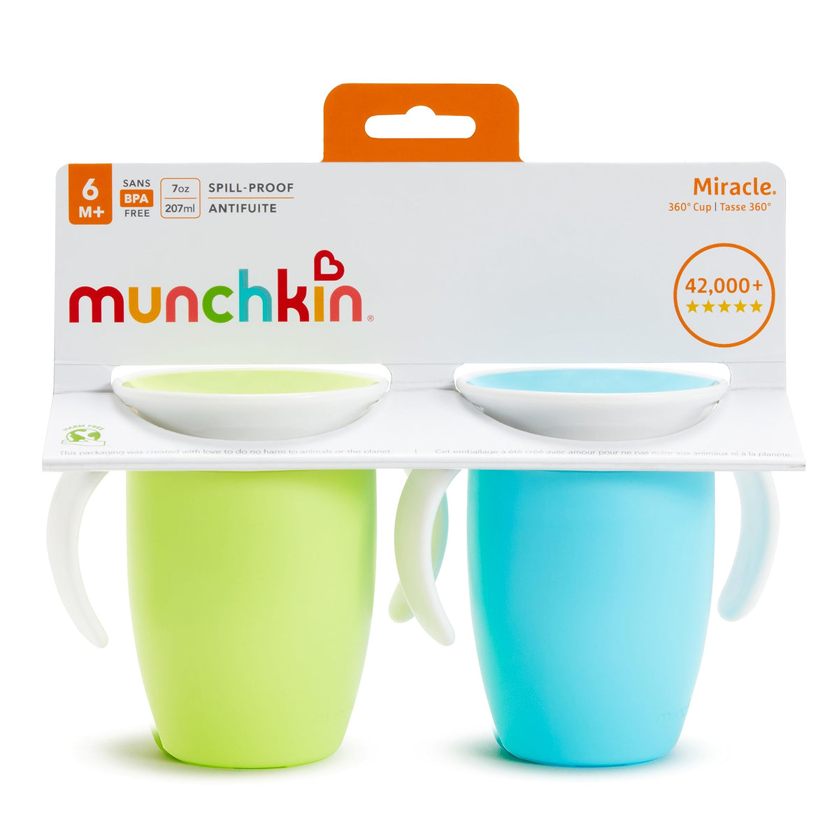 Munchkin Miracle 360ห Trainer Cup, 7oz, 2Pk, Blue/Green, Blue, Green, 7 Ounce ๐ All In One Marketplace Canada