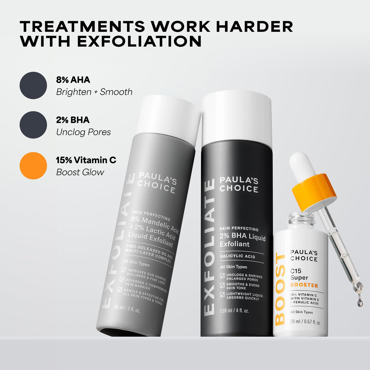 Paula's Choice C15 Super Booster, 15% Vitamin C with Vitamin E & Ferulic Acid, Brightening Serum for Discolouration, Dark Spots & Wrinkles, Fragrance-Free, 20 mL 🍁 All In One Marketplace Canada