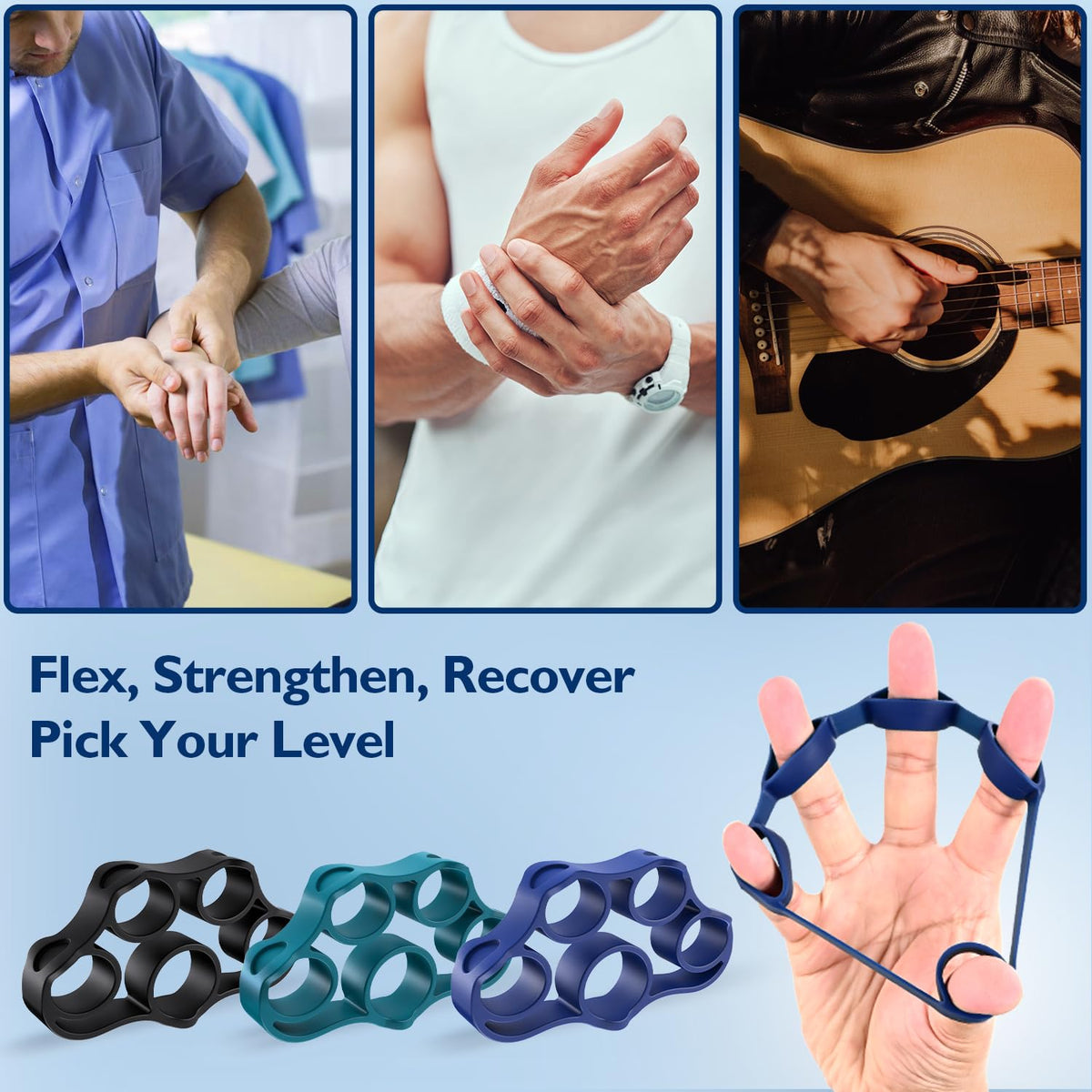 FitBeast Hand Grip Strengthener, Finger Exerciser, Forearm Strengthener Kit - 9 Pack, Targeted Hand & Forearm Strength, Relief & Recovery Kit ๐ All In One Marketplace Canada