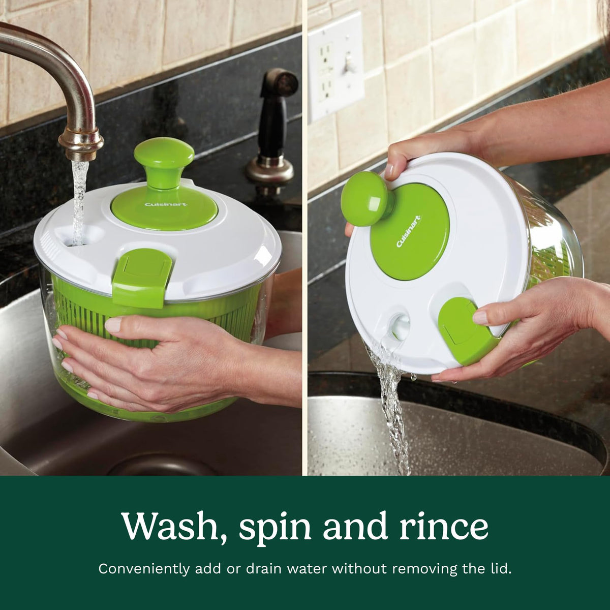 Cuisinart Salad Spinner with Easy-to-Spin Knob, 3-Qt Capacity (CTG-00-SSASC) ๐ All In One Marketplace Canada