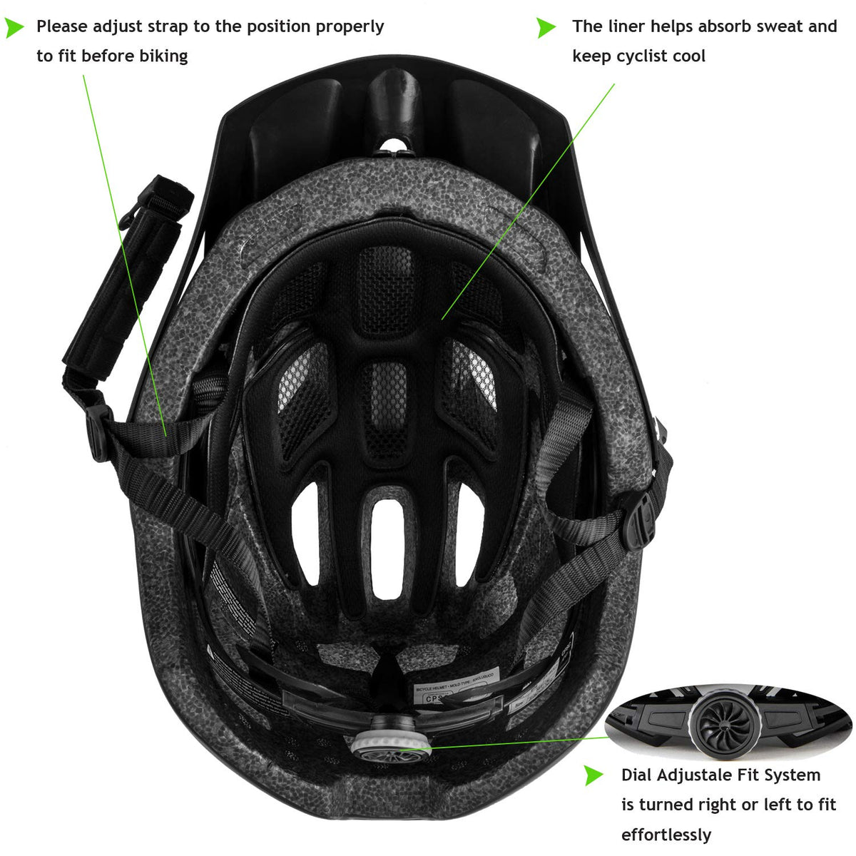 Bike Helmet, Exclusky Mountain Bike Helmet Men Women Lightweight Breathable Adjustable Adult Bicycle Cycle MTB Helmet 56-61cm ๐ All In One Marketplace Canada