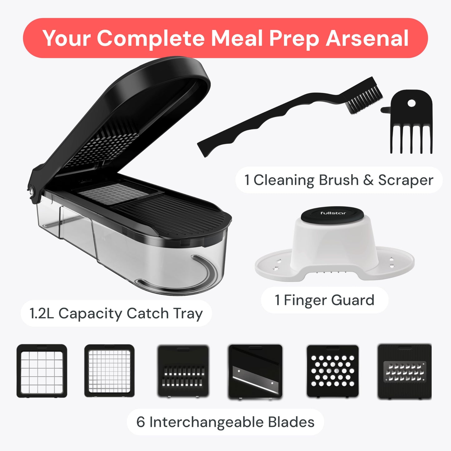 Fullstar Pro Core - Vegetable Chopper & Mandoline Slicer - 6 Blades đ All In One Marketplace Canada