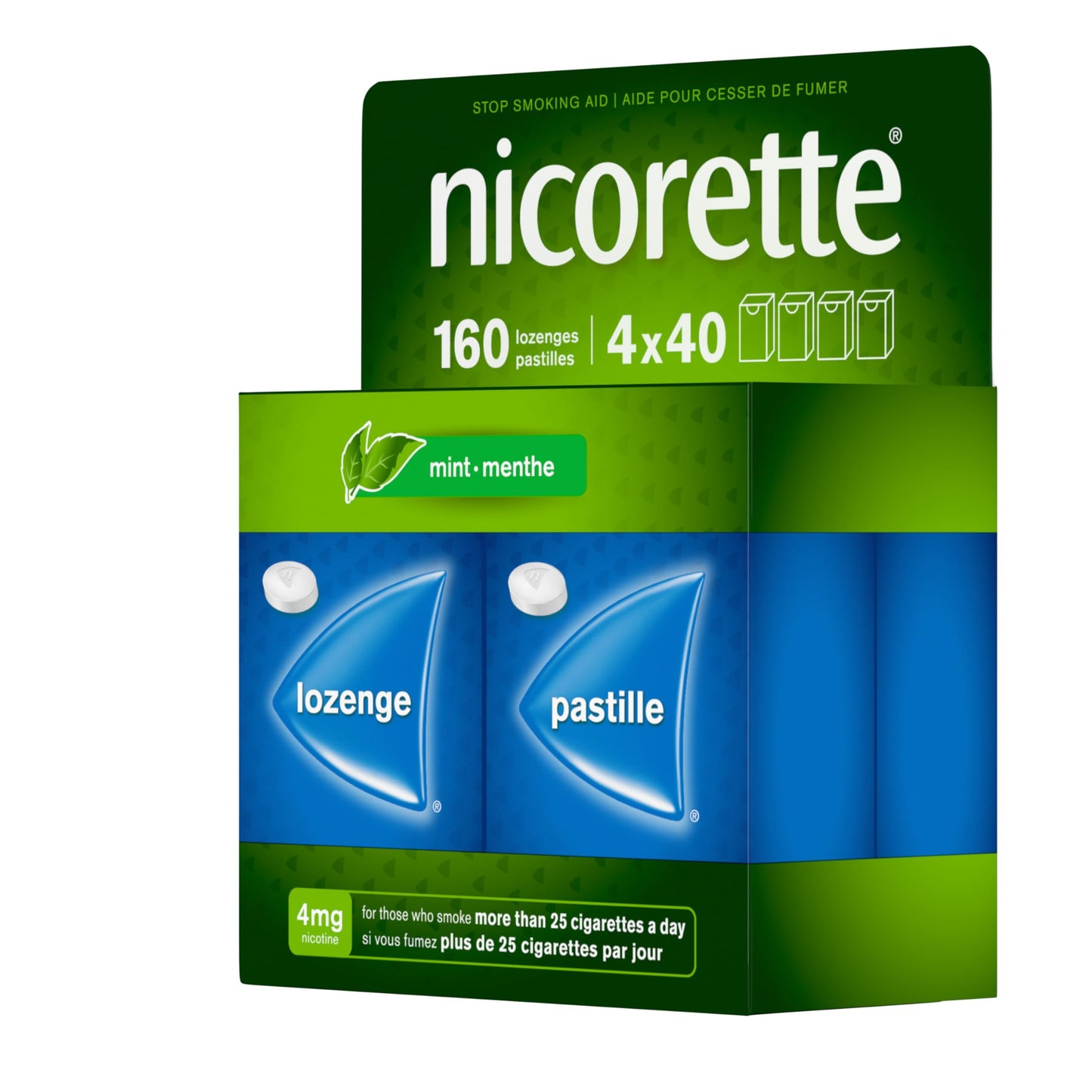 Nicorette 4mg Mint Nicotine Lozenges β Quit Smoking Aid, 160 Count π All In One Marketplace Canada