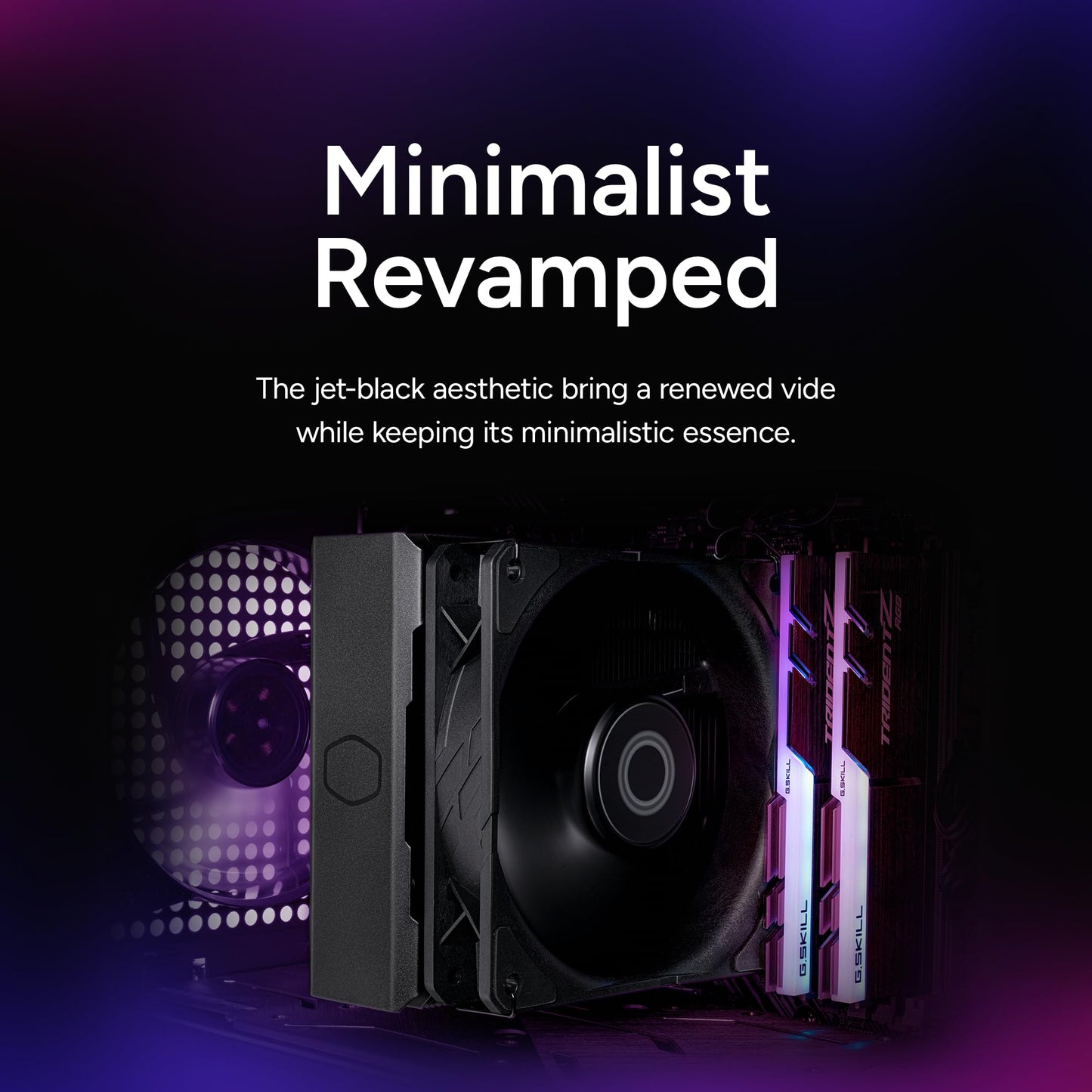 Cooler Master Hyper 212 Black Edition CPU Air Coolor, Silencio FP120 Fan, 4 CDC 2.0 Heatpipes, Anodized Gun-Metal Black, Brushed Nickel Fins for AMD Ryzen/Intel LGA1200/1151 ๐ All In One Marketplace Canada